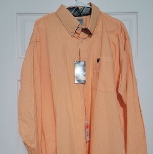 XXL Orange Cinch Long Sleeve Western Shirt